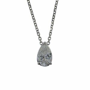 14Kt Gold 0.40 Ct Oval Lab Grown Diamond Solitaire Attached Diamond Pendant